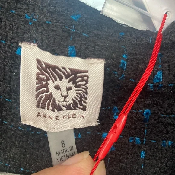 Anne Klein Black and Blue tweed blazer - Picture 11 of 12